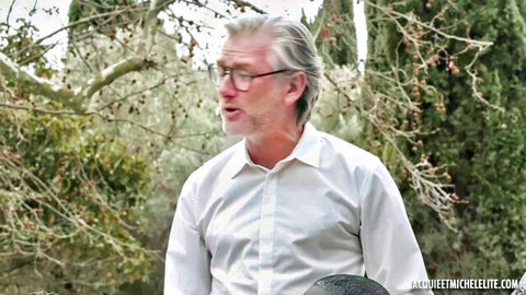 Elisa Calvi in Swame House Vol.2 outdoor scene with mature male performer