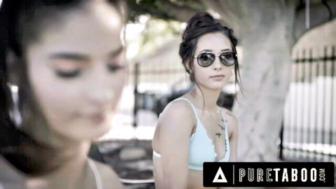 Emily Willis and Jaye Summers as stepsisters in teasing Pure Taboo scene