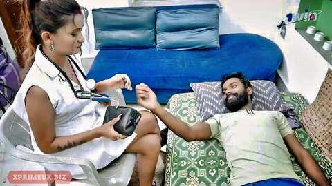 Indian Desi doctor seduces patient in hot clinic roleplay scene