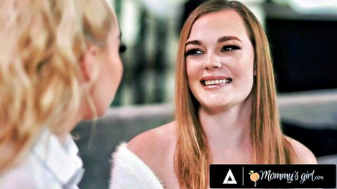 Blonde MILF tutor seduces naughty student in steamy lesbian study session