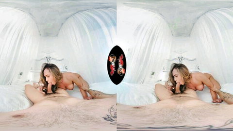 Briana Banderas nude blowjob on man in bed