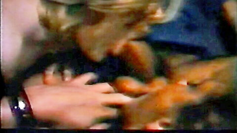 Vintage 1982 blonde giving passionate blowjob in classic porn scene
