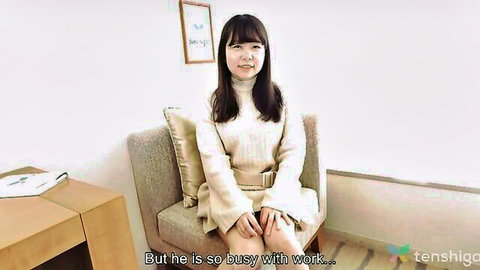 Miwa Ichikawa in cozy sweater, looking longing in amateur JAV