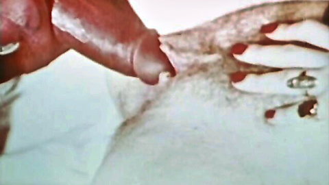 Vintage 1970s close-up of big black cock penetrating white woman