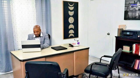 Cherie DeVille office suck and fuck with suited black man, BrazzersExxtra scene