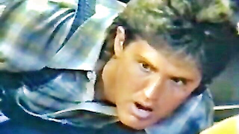 Vintage 1987 DreamGirls intense male performer in plaid shirt closeup