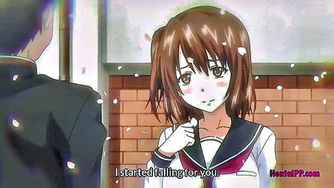 Adara Jordin as stepsister confessing love to stepbrother in hentai