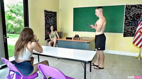 Cory Chase, Amiee Cambridge, Selina Bentz in taboo classroom tease