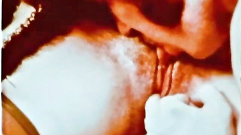 Vintage Moon Films blowjob close-up with sensual oral and cumshot action