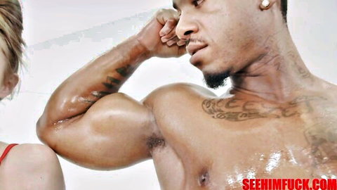 Kyler Quinn and muscular Jax Slayher wet and steamy pose