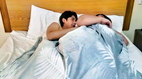 RiderQueenOk and stepson in intimate bed embrace, teaching riding skills
