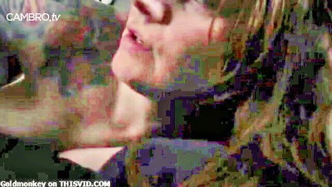 Closeup of fair-skinned blonde MILF moaning with parted lips in ecstasy