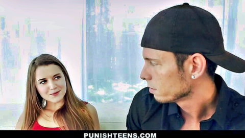 Blindfolded teen blowjob and gagged hardcore fucking in teen porno
