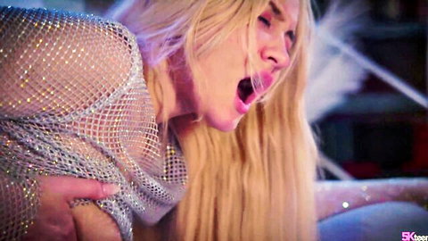 Blonde Daruma Rai moaning in ecstasy, mesh top, steamy HD fuck
