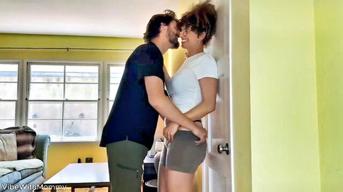 VibeWithMommy embraced intimately by man, amateur tease preview