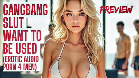 Blonde busty slut in bikini wants gangbang use, erotic audio porn preview