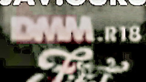 Blurry Davidoockoong DMM.RIB18 fetish porn title screen with green overlay