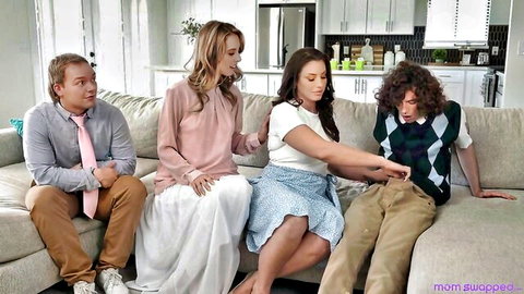Mandy Waters & Millie Morgan with step sons in Mom Swap family scene