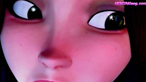 Close-up of surprised Asian woman with wide eyes and blush, Aunt's Care 4K