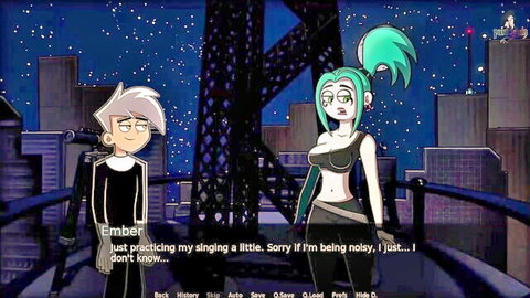 Ember McLain in revealing outfit seduces Danny under Eiffel Tower in hentai