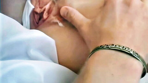 Anna Blond blonde in vintage sex with neck cumshot close-up