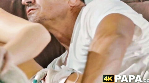 Olivia Sparkle seduces boyfriend's stepdad intimately on couch