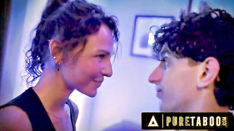 Liz Jordan intense close-up with stepbro in taboo Mormon scene