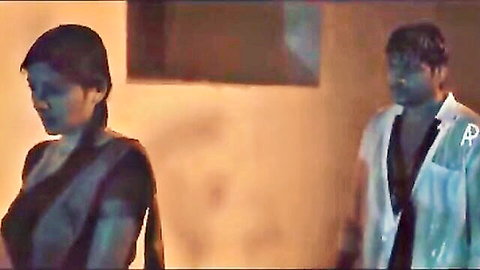 Tamil couple in steamy saree embrace from hot movie sex scene
