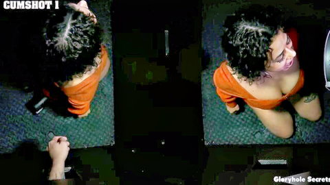 Robbin Rose amateur brunette gloryhole blowjob with cumshot