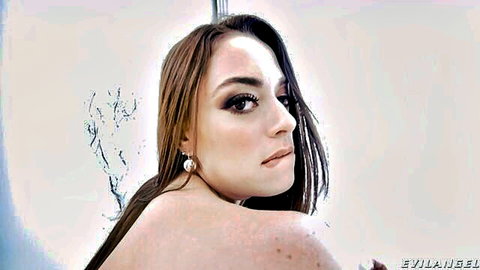 Sophia Burns seductive side profile with bare shoulders in Big Ass Attack 2