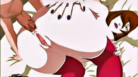 Hentai anime redhead with huge tits fingered by clawed girl in red dress