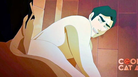 Cookiecatart animated gay scene: male ass licking and blowjob preview