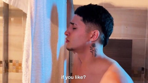 Sarah Black's tattooed Latino in steamy shower passion