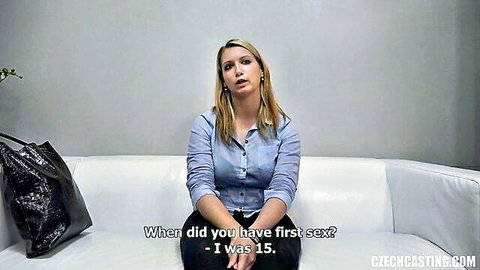 Blonde Nikol in Czech casting interview, shares first sex at 15