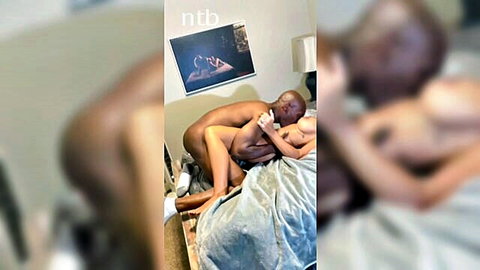 Mature black man fucking curvy white woman doggy style interracial