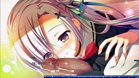 Anime schoolgirl Shina close-up blowjob in uniform, explicit oral scene