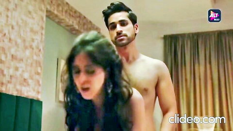 Indian desi wife in steamy embrace with lover, bare-chested passion