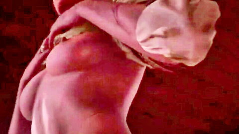 Ciri in Witcher futanari threesome, covered in cum on breasts