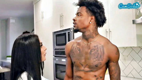 Theofficialegypt naughty blowjob tease with muscular tattooed black stud
