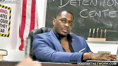 Liz Jordan natural tits with BBC teacher in detention