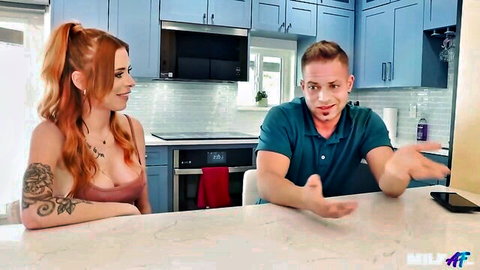 Jessica Aaren stunning redhead MILF in first sex scene thumbnail