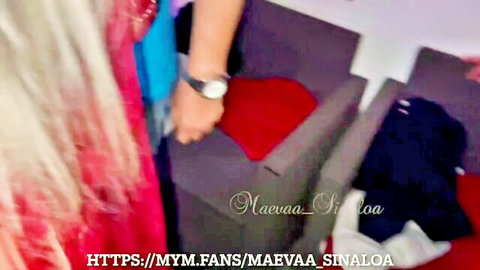 Maevaa Sinaloa's sultry amateur tease with long pink blonde hair