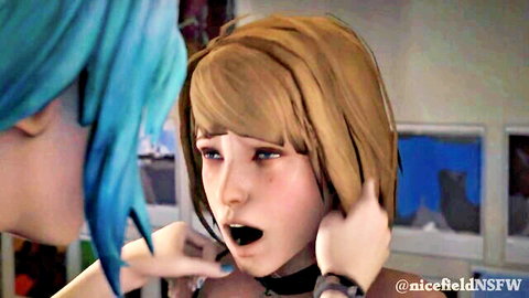 Max and Chloe in Life is Strange S&M SFM animation, lesbian BDSM domination