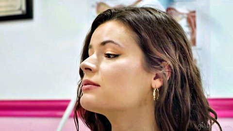 Lexi Luna seductive profile pose in GirlsWay Dr. Dovefucker scene