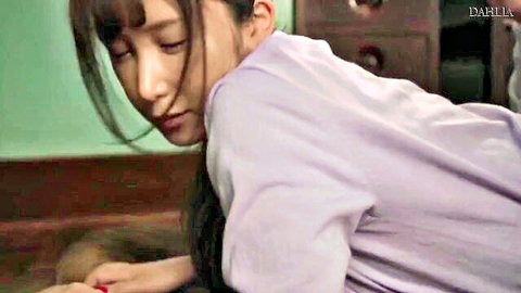 Riho Agatsuma in intimate leaning pose, big tits wife kissing addiction JAV scene