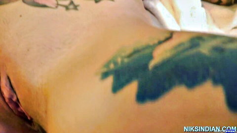 Big boobs blonde Niks Indian fucks and squirts with Indian guy