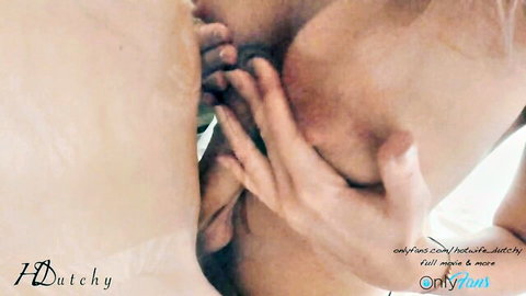 Hotwifedutchy big tits squeezed by hands in bareback hotwife fuck