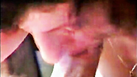 Mature woman sticks out tongue showing thick cum load dripping from blowjob facial