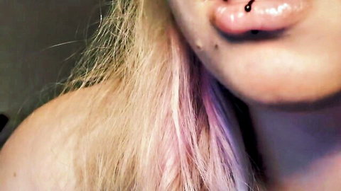 Lila Cogito's glossy lips and piercing in seductive JOI audio thumbnail