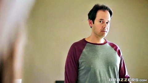 Gia Derza as kinky cheerleader pleasures man in living room